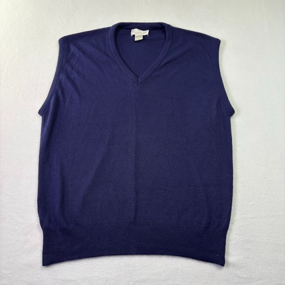 Men's Arnold Palmer Vintage Navy Blue Sweater Vest‎ Size Large Golf, Grandpacore